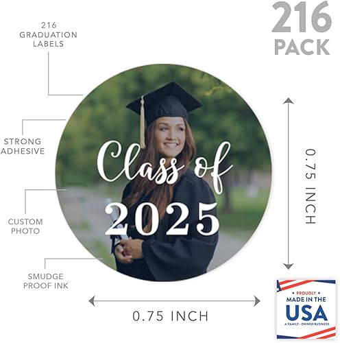 Miniatura 2 de Andaz Press Colección de graduación de libros de cuentos personalizados con fotos, etiquetas de gota de chocolate para besos, paquete de 216,