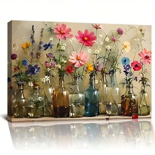 Art floral bohème affiche pour créer une ambiance cocooning de salon moderne