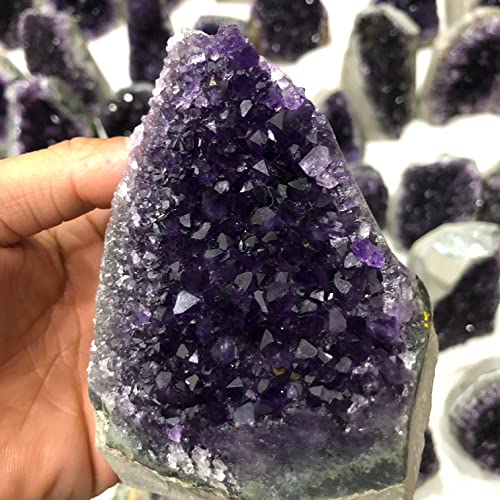 Amatista natural en bruto racimo de cuarzo uruguayo de 400g piedra energética decorativa 4