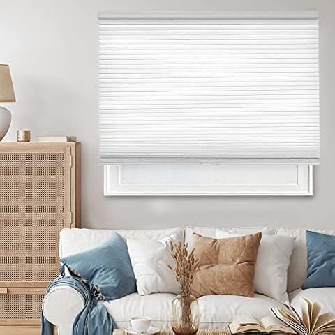 CHICOLOGY Cordless Cellular Shades Privacy Single Cell Window Blind, 30"W X 72"H, Morning Mist Cover
