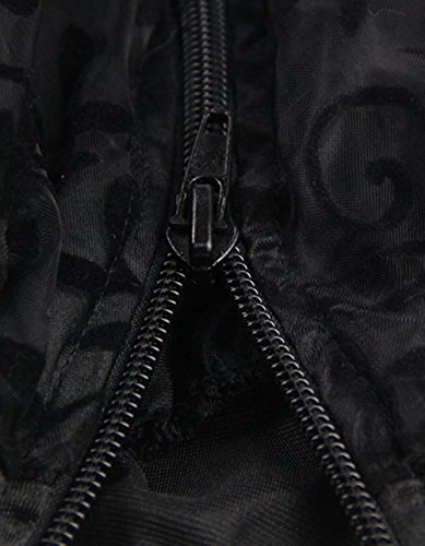 Kelvry Women's Steampunk Gothic Dress Costume Vintage Multi Layered Chiffon Skirt Plus Size Black steampunk buy now online
