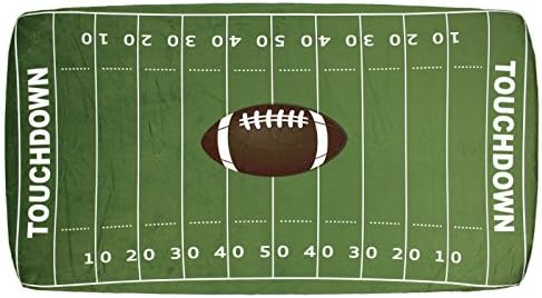 Dear Baby Gear Deluxe Crib Sheet Minky Fabric Baby Crib Sheets, Soft Machine-Washable Crib Mattress Sheet, Baby Bed Sheets - Football Field Print, 52"x28"x10"