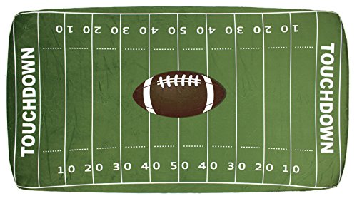Image of Dear Baby Gear Deluxe Crib Sheet Minky Fabric Baby Crib Sheets, Soft Machine-Washable Crib Mattress Sheet, Baby Bed Sheets - Football Field Print, 52"x28"x10"