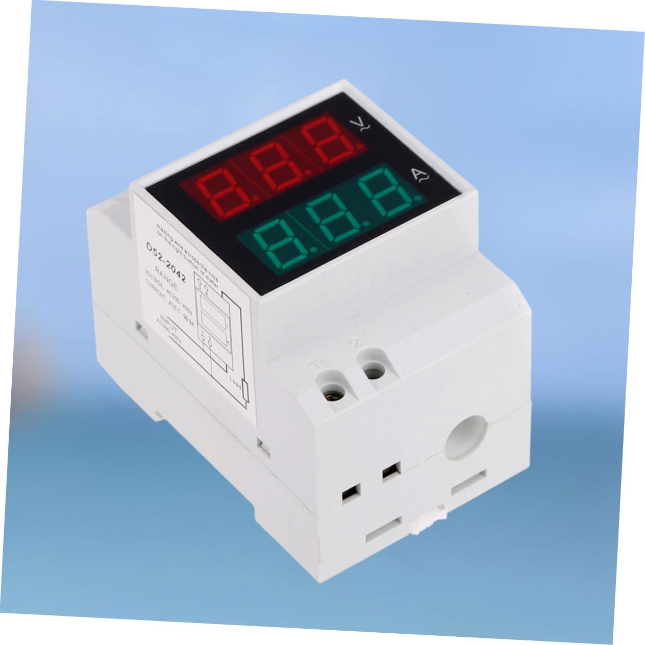 HOMSFOU 2St Spannungs- und Strommesser Stromzähler Öldruckmesser, Amperemeter Wasserdruckmesser Leistungsmesser Voltmeter Schienen-Digital-Multifunktions-Wattmeter Schaltungsmessgerät