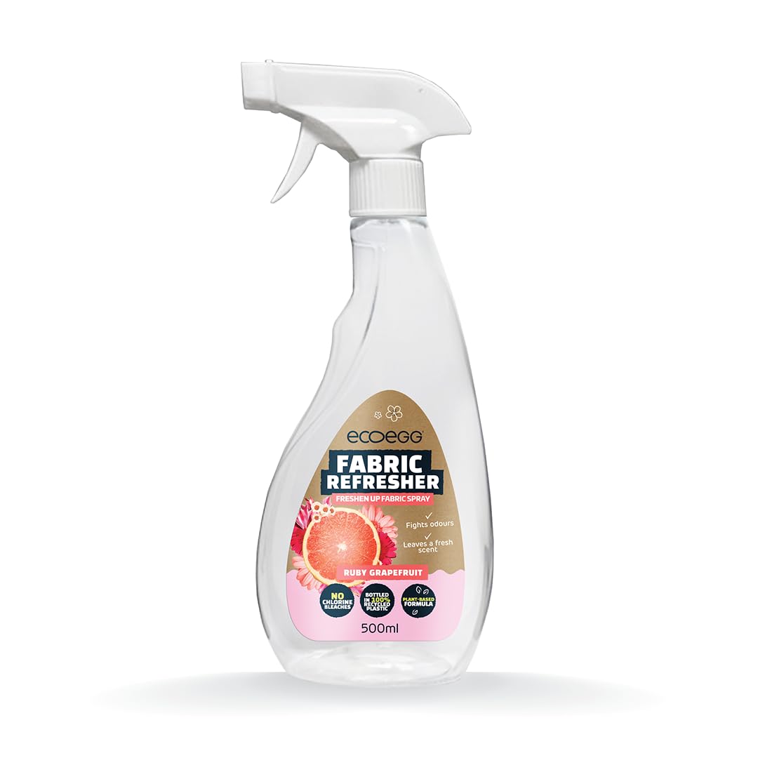 Ecoegg Fabric Refresher | Removes odours and refreshes your clothes + fabrics | No Chlorine bleaches | Plant-based formula | Vegan | Ruby Grapefruit