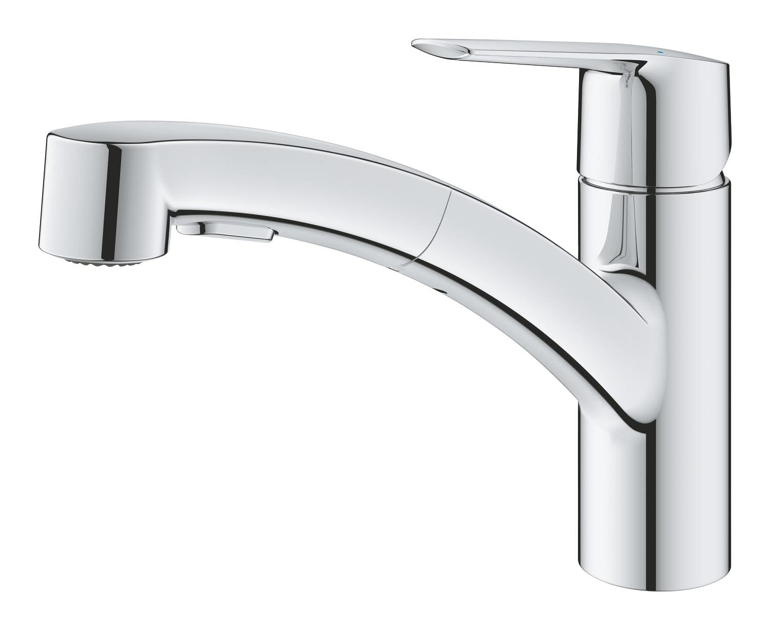 GROHE QUICKFIX Start Robinet de Cuisine évier, Douchette extractible, Inverseur 2 jets, Rotation 90°, Chromé