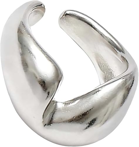 Miniatura 125 de 925 Sterling Silver Ring Minimalist Adjustable Rings Band Handmade Rings for Women Girls