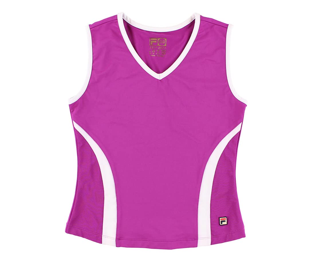Fila Top sportivo senza maniche con scollo a V per ragazze, magliette e magliette attive