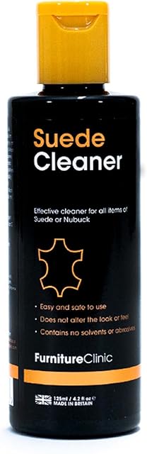 Suede Cleaner 125ml  Use to Clean Suede Shoes, Bags, Clothing & Sofas. Safely Removes Dirt & Grime from Suede & Nubuck.