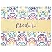 Fox Valley Traders Personalized Watercolor Rainbows Pillowcase - Whimsical Bedroom Decor for Kids - Customizable with Name - 100% Cotton - Machine Washable - Fits Standard Pillows - 19