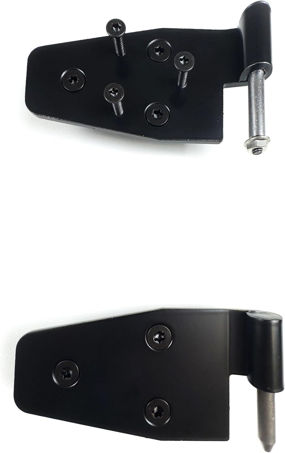 Half Door Hinges and Hardware Compatible with Jeep Wrangler 1987-1995 YJ | Hinges are Counter Sunk to OEM Specs | Upper Hinges are Threaded for Included Mirror Screws