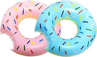 GotGala 2 Pack Kids Donut Pool Floats Inflatable Swimming Rings Tubes Floaties Pool Tubes Inflatable Pool Toys Float for Summer Beach Water Float Party Decoration