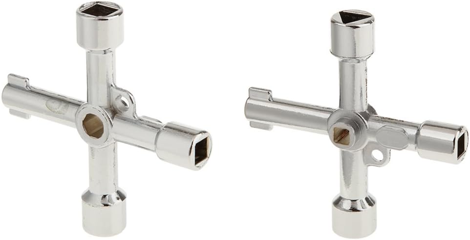 MagiDeal 6 Way Utility Service Cross Key for Train Electrical Cabinet Elevator