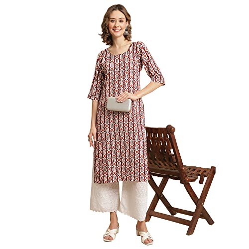 Image of Pinkmint Women's Crepe Digital Printed Straight Kurta