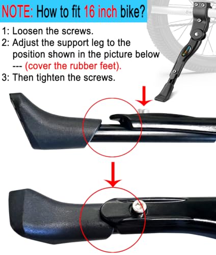 Image of USONG Bike Kickstand Children's Bicycle Kickstand Stand Folding Cycling Center Bracket 12 inch 14 inch 16 inch 18 inch 20 inch 22 inch 24 inch 26 inch 28 inch Bike Racks