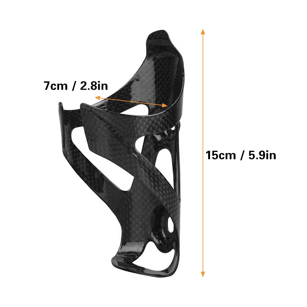 Lixada Portabottiglie per bicicletta, super leggero, 3 K, in fibra di carbonio, per mountain bike e bici da corsa, per bottiglie con diametro di 70 – 74 mm