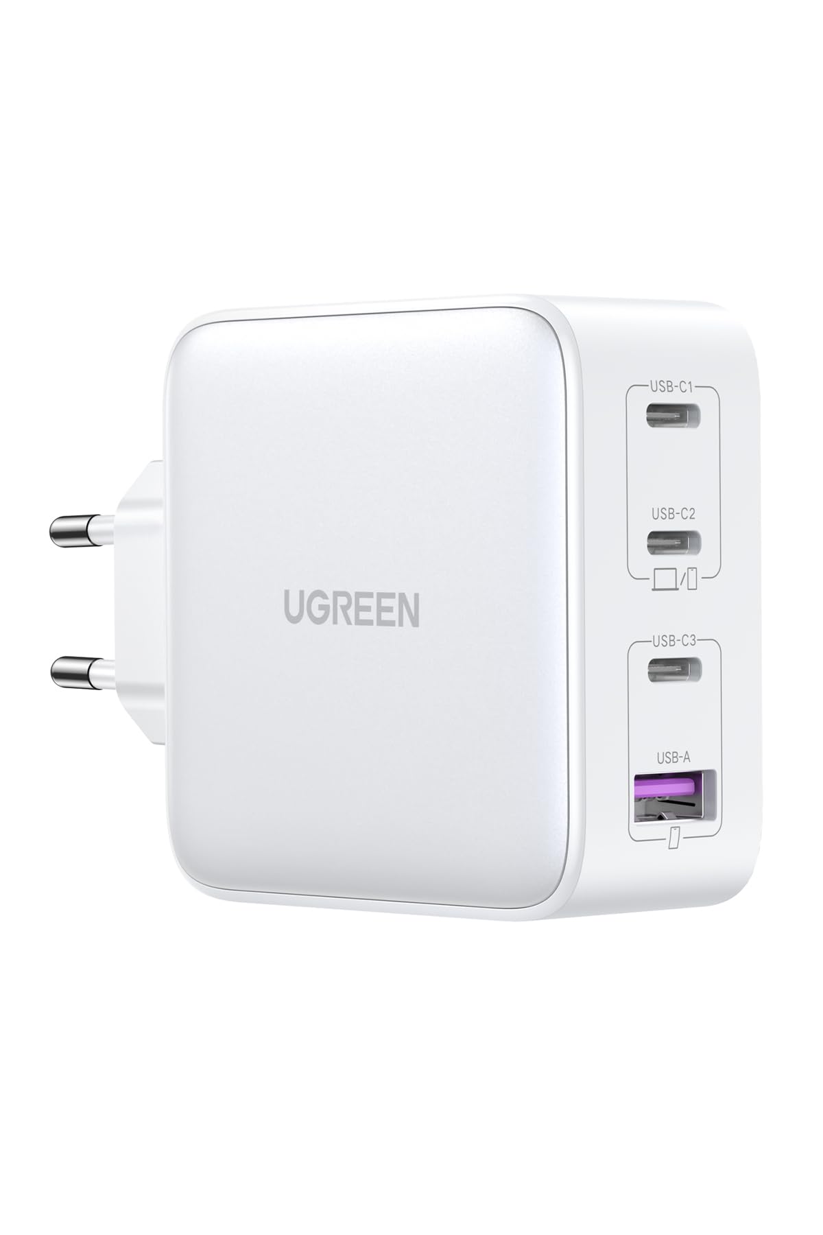 USB-A+3xUSB-C 100W GaN Tech Fast Wall Charger EU White