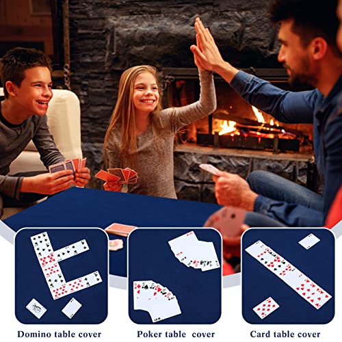 Frienda Game Table Cover Square Felt Game Tablecover Folding Tablecloth For Card Table For Playing Poker Cards Mahjong Jigsaw Puzzles Board Games, Table Not Included (Blue, 34 X 34 X 4 Inch) #TOP4