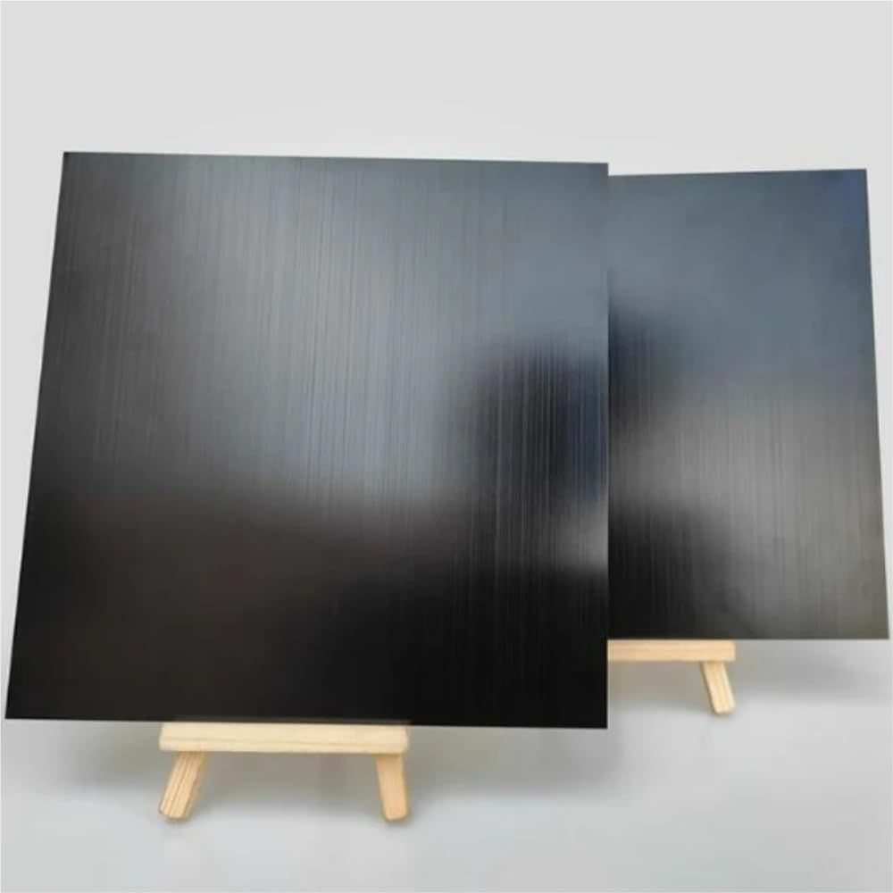Placa de aluminio anodizado cepillado negro de 0,5/0,8/1,0/1,5/2,0mm placa plana de aleación de aluminio 100x100mm 200x200mm 200x300mm 300x300mm(200X200X1.5mm 2pcs)