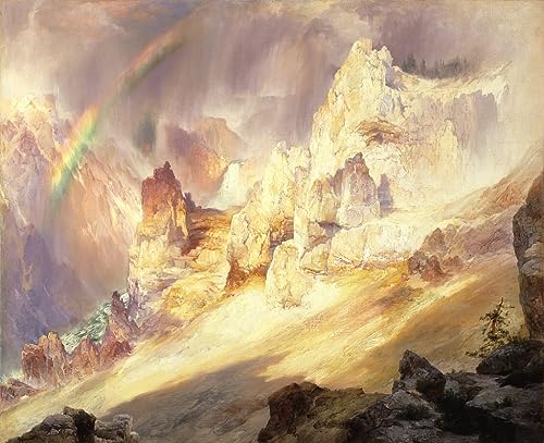 Arc-en-ciel sur le Grand Canyon de Moran toile grand format pour grand mur nu