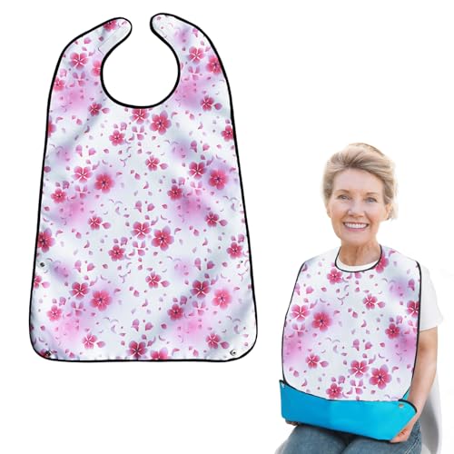 [HiLiBoom] 介護用エプロン 食事用エプロン 介護 介護用品 防水 汚れ防止 高耐久性 立体ポケット お手入れ簡単 よだれかけ 大人用 高齢者