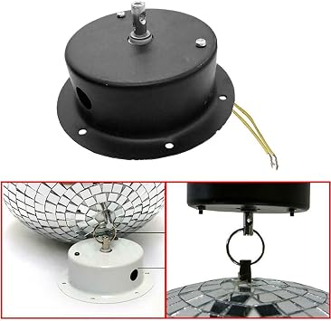 asky Rotating Mirror Disco Ball Motor Hanging DJ Mirror Reflection 2.5RPM