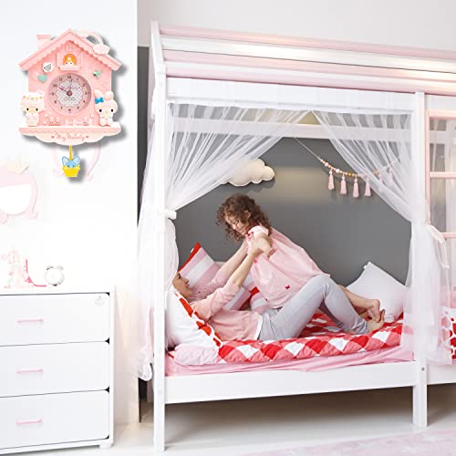 Gyh Kids Silent Kawaii Melody Wall Clock 12 Inch Cartoon Swing Creative Children Colorful Wall Clock Quartz Clock Home Decor For Living Room Girls Bedroom Classroom Office Gifts For Girls #TOP5