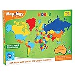Imagimake Mapology World - Jigsaw World Map Puzzle for Kids | Educational Toys & Games, STEM Toys, Geography Games | Educational Puzzles for Girls | Gift for Boys Age 5-8 | Boys Toys Age 5
