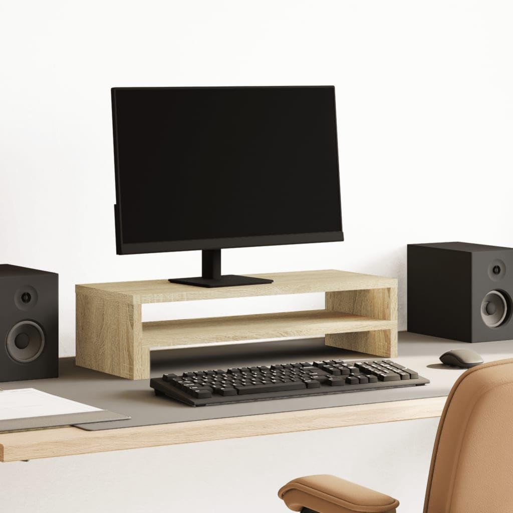 Stojak na monitor dąb Sonoma 54 x 22 x 15 cm – ergonomiczne podwyższenie biurka do monitora PC