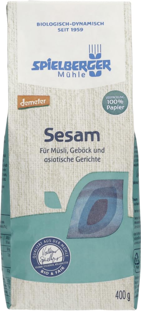 Sesam, ungeschält, demeter 18 x 400 g