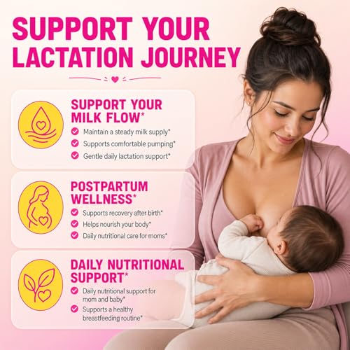 Lactation Support - Lactation Supplement for Breastfeeding Moms | DHA, Moringa & Milk Thistle Lactation Gummies to Boost Milk Supply | Postnatal Vitamins with Postpartum Mood Support - Vegan, 60 Count — view 4