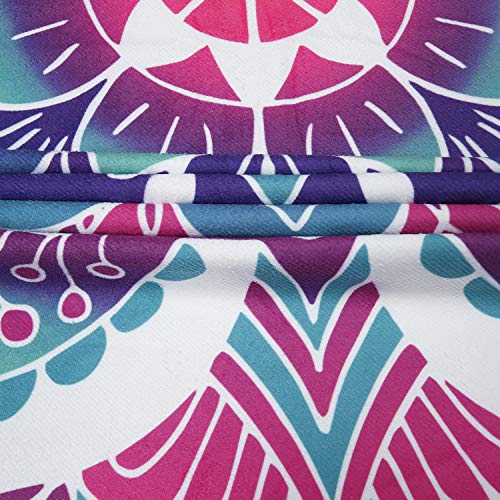 Violet Mist Extra Large Purple Boho Mandala Round Beach Towel Girls Cute Indian Hippie Oversized Travel Towels Women Cotton Circle Floral Mandala Beach Blanket Bath Pool Tapestry Tablecloth Gifts 60'' #TOP3