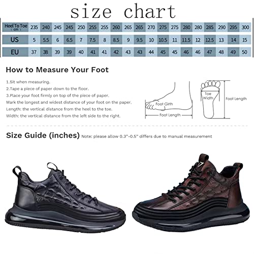 AngryMonkey Mens Elastic Laces High-Top Sneaker Autumn & Winter 2022 New Thermal Invisible Platform Height Increasing Elevator Shoes-2In2