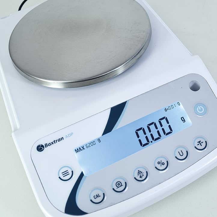 MBH - Bilancia professionale ad alta precisione per laboratorio. Bilancia analitica scientifica capacità 2,2 kg/precisione 0,01 g con display LCD retroilluminato.