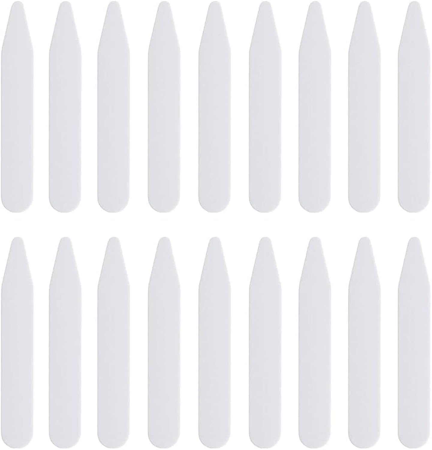 Collar Stays Plastic Collar Stays Collar Bones Collar Stiffeners Collar Supports For Men Shirts White 6x1 cm (Plastic, 100)