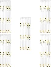 Abaodam 5 Peças Cortinas De Girassol Cortinas De Quarto Cortinas Transparentes Tratamentos De Janela Semi Cortina Para Quarto Cortina Transparente Cortina De Janela De Girassol Cortina De