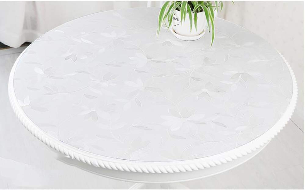 Nappe de table basse givrée en PVC transparent imperméable pour salon