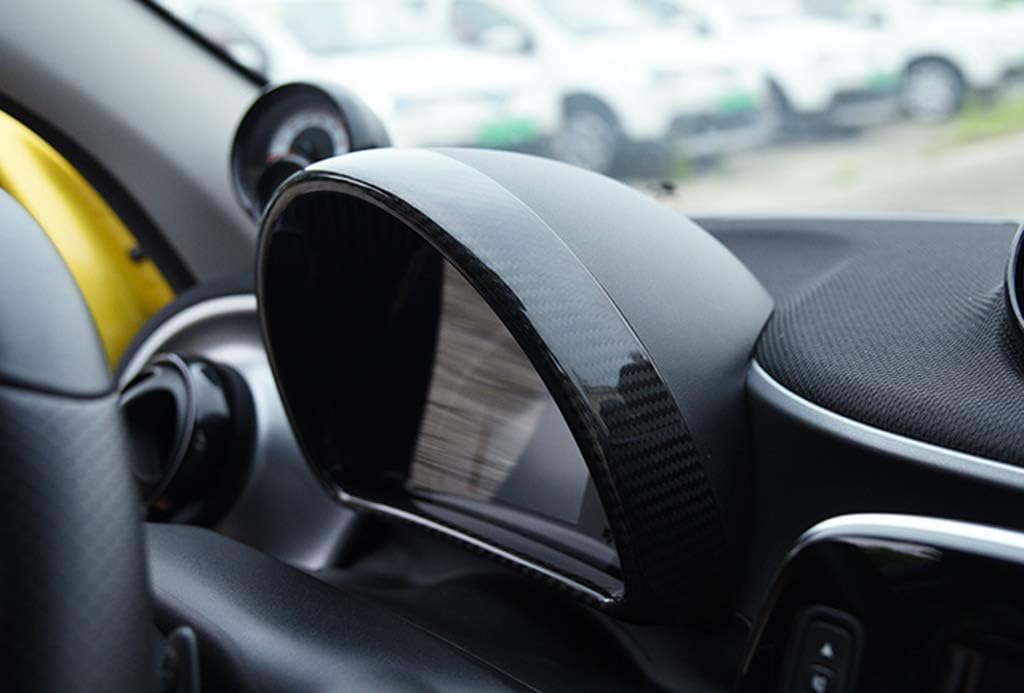 New Carbon Fiber Gauge Pod Cover Sticker for Smart fortwo 2015-2019 (1PC)