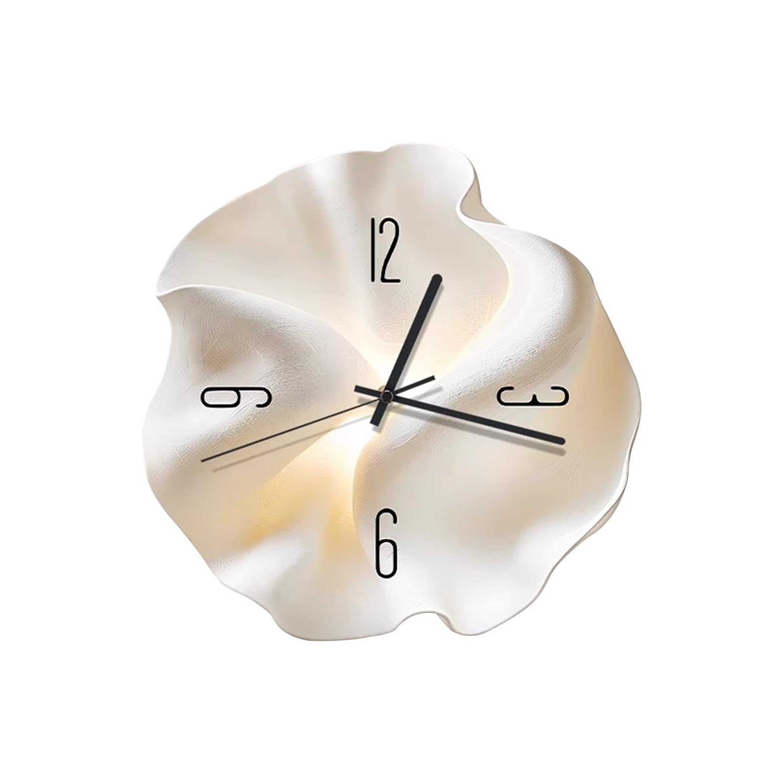 Ergocar Wanduhr, Art-Deco Ohne Tickende Sounds Modernes Kristallporzellan Dreidimensionales Zifferblatt Für Wohnzimmer, Schlafzimmer, Studium, Bürodekoration