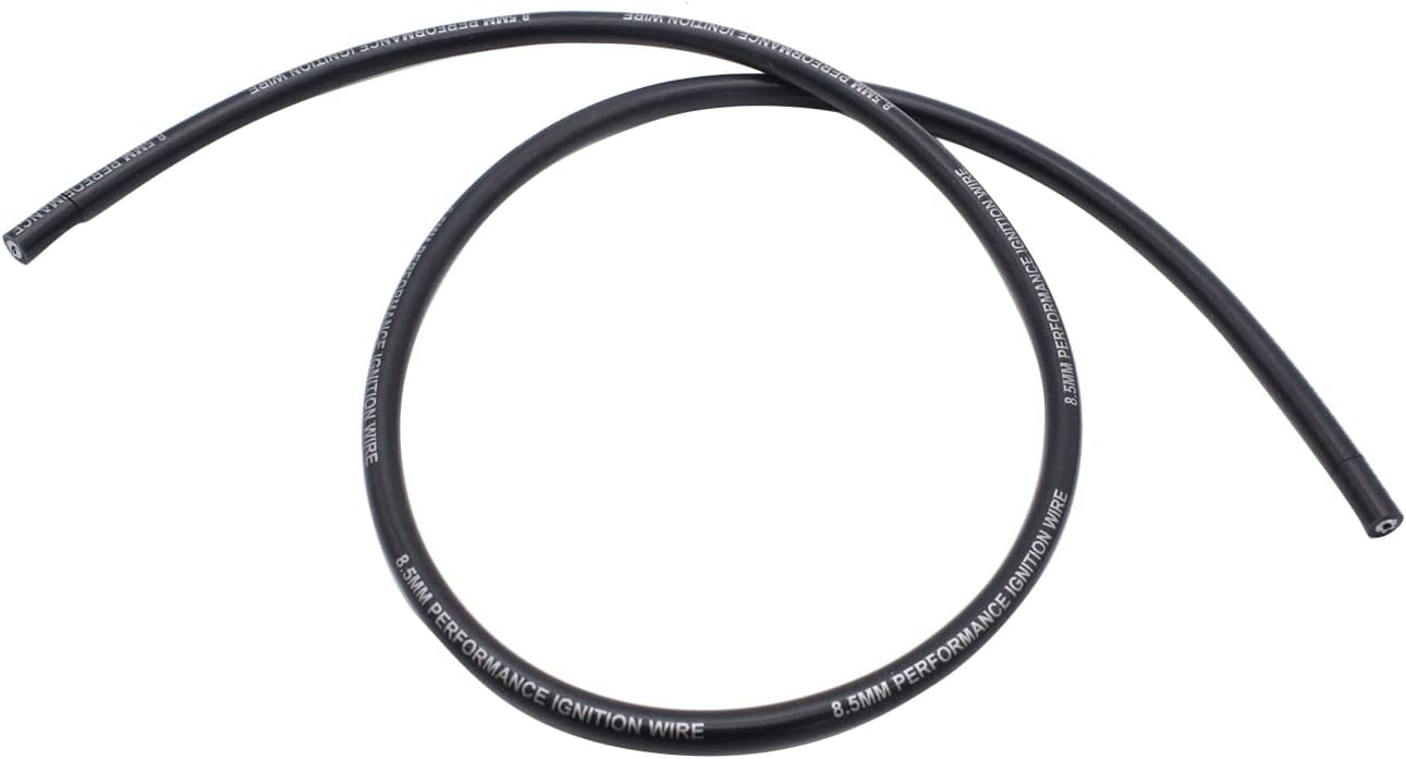 1 Set SHLPDFM Spark Plug Wires 8.5mm BlACK Universal 135/45 Degree Hei Spark Plug Wires Compatible with Chevy Ford Mopar BBC