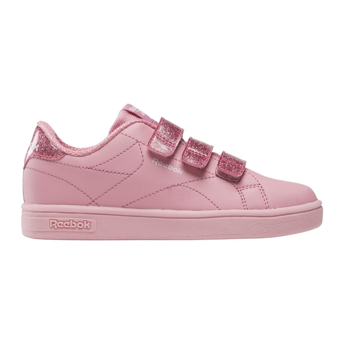 Reebok Court Clean Hook & Loop Straps Trainers, DustyRose/DustyRose/Frostedberry, 30.5 EU / 11.5 UK, DustyRose DustyRose Frostedberry, 12 UK Child