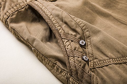 WSLCN Pantaloncini Cargo Uomo Cotone Bermuda Tinta...