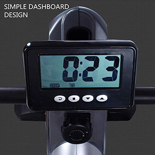 Image of Magnetic Rowing Machine Compact Indoor Rower with LCD Display and Moving Roller Foldable Adjustment for Home Gym