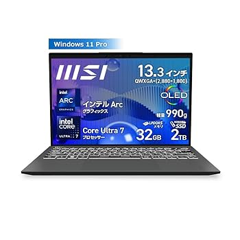 MSI PRESTIGE 13-A12M-2917JPノートパソコン グレイ MSI ｜ Prestige 13 Evo A12M シリーズ ｜ 気楽に、どこへでも