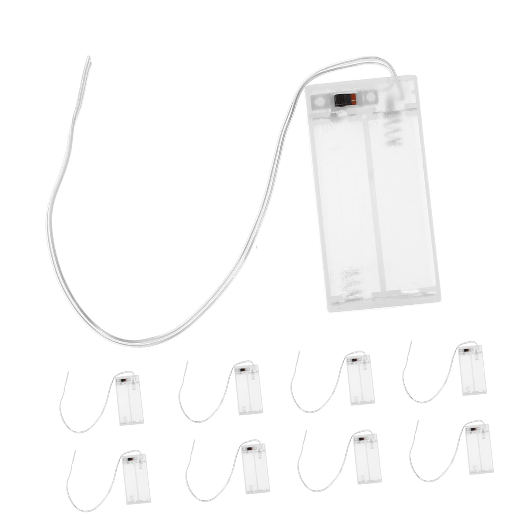 BESPORTBLE 5 Set Stringa Di Luce Contenitore Per Batterie Supporto Per Batterie Vuoto Custodia Per Supporto Per In Plastica Per Di Ricambio 10 pezzi * 5