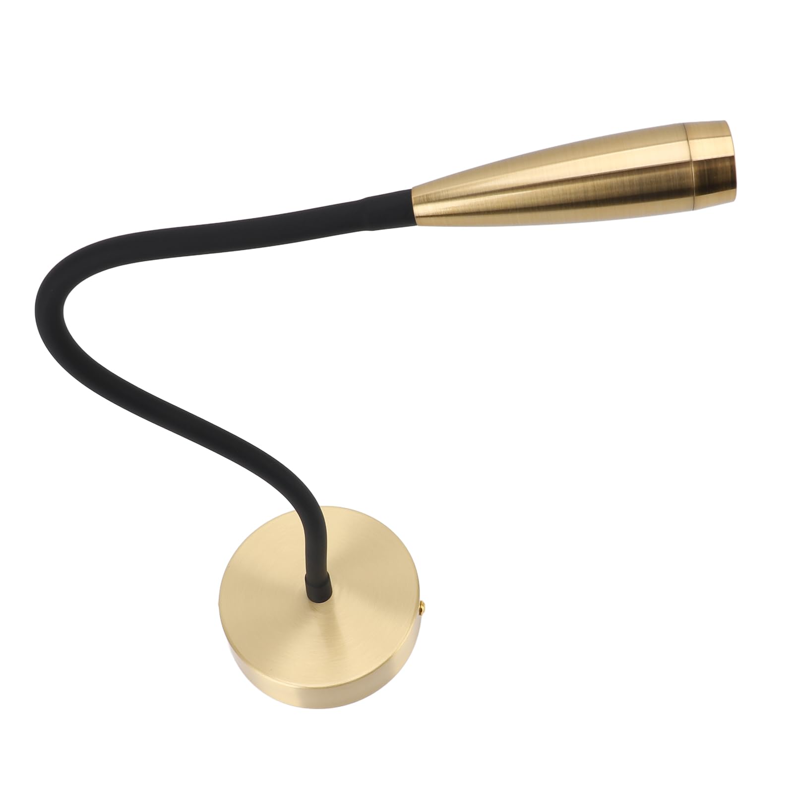 Lámpara de Lectura Montada en la Pared con Cuello de Cisne, Lámpara Cableada Ajustable de 3W y 200lm para Dormitorio de Aluminio