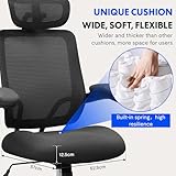 FLEXISPOT BIG MAX Ergonomic Office Chair 227KG for Heavy People, Wide Heavy Duty Chair Desk Chair with 90°Flip-up Armrest Lumbar Support and Headrest, Height Adjustable Plus Size for Home and Office - Image 5
