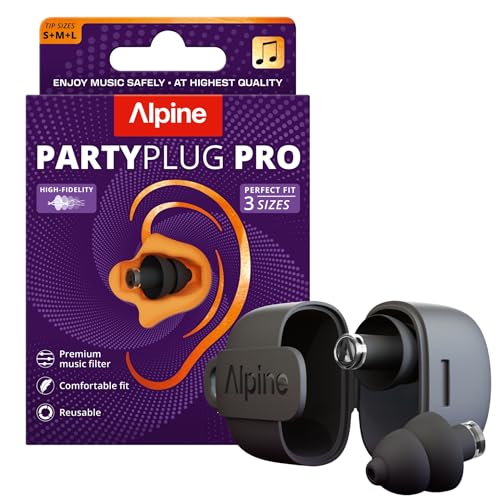 FILTRO HI-FI PREMIUM: Filtro musicale professionale con riduzione superiore del rumore di 21dB per una qualità audio ottimale - include tre misure (S/M/L) per vestibilità perfetta e custodia compatta