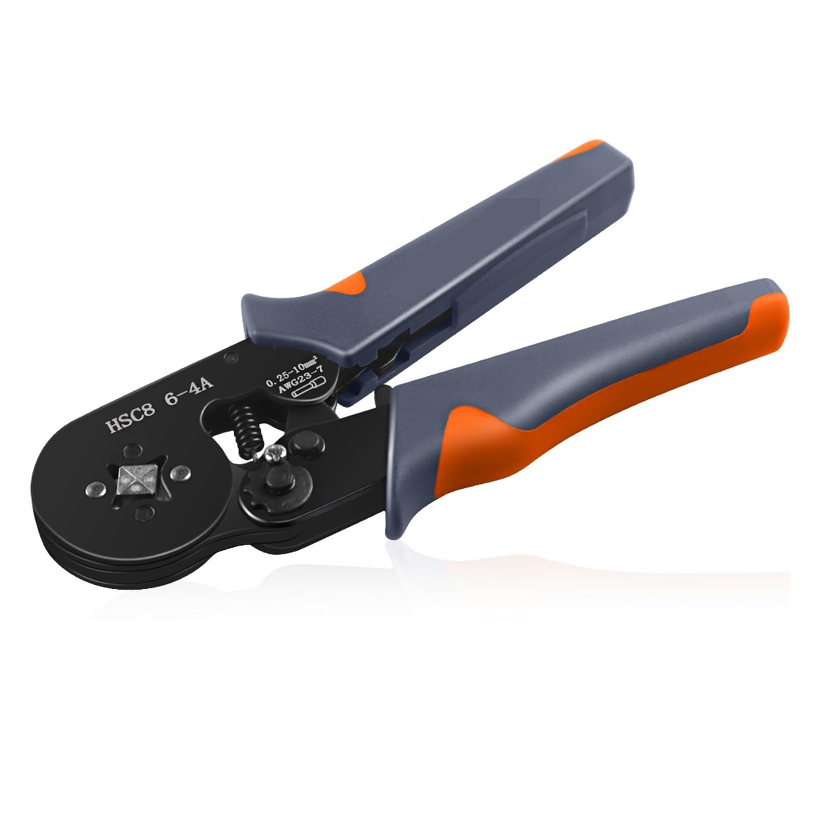 Utensile Crimpare Terminali for Cavi Isolati Pinza Crimpatrice for Puntali A Cricchetto HSC8 6-6A - Spelafili 24-10AWG, Kit for Piegatura Terminali for Cavi Precisione Affidabile(HSC8 6-4A)