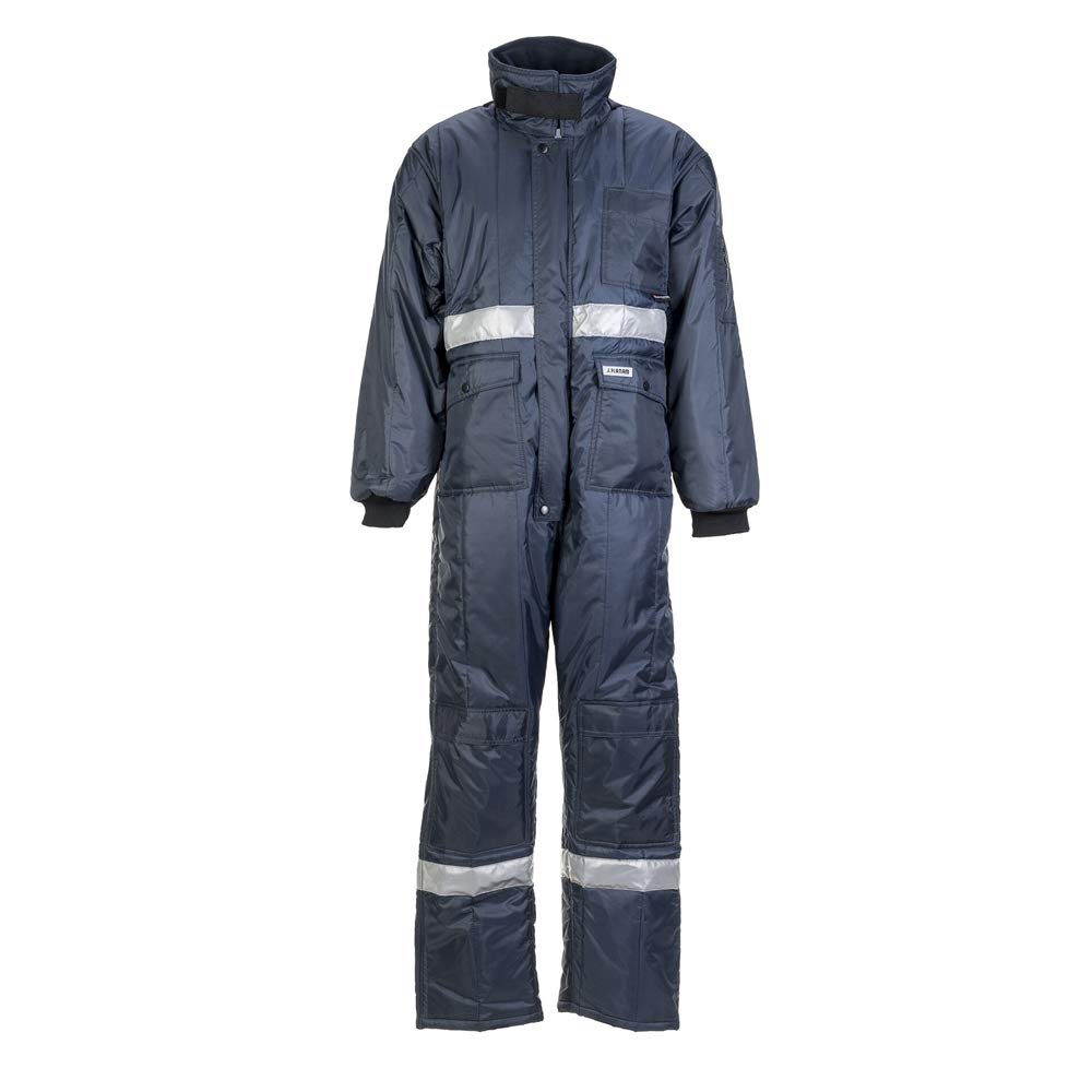 Planam 5134052 Kühl/Gefrierhaus Gefrierhaus Overall, Marine/Innenfutter Kornblau, Größe L